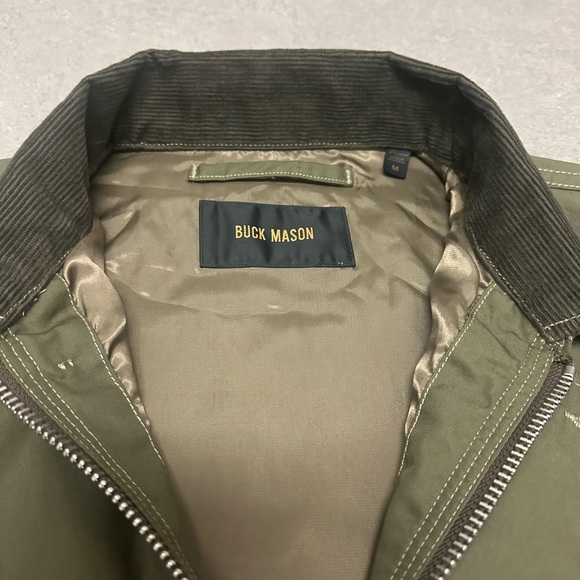 Buck Mason Men's Jacket Olive Green Corduroy Collar Medium $398 - Picture 3 of 16